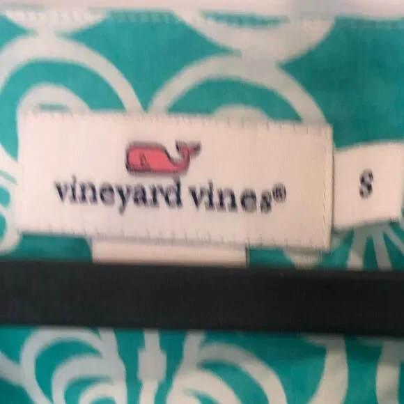 Vineyard Vines turquoise blue and white long sleeve tunic top dress size small - Picture 11 of 12